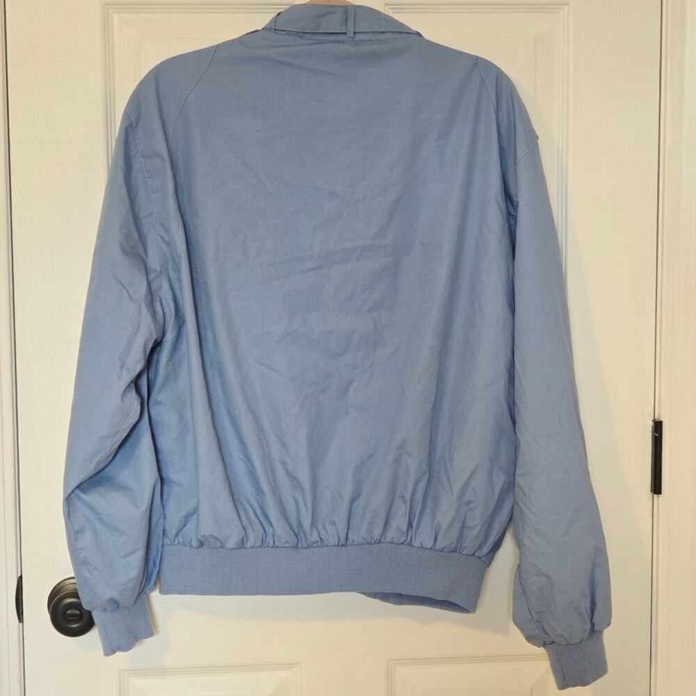 VTG Knightsbridge Men’s Light Blue Windbreaker Bomber Jacket L Retro Sportwear - Picture 6 of 6